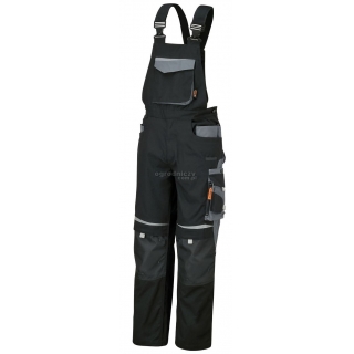 BETA Spodnie robocze na szelkach czarno szare model 7823, Rozmiar: L