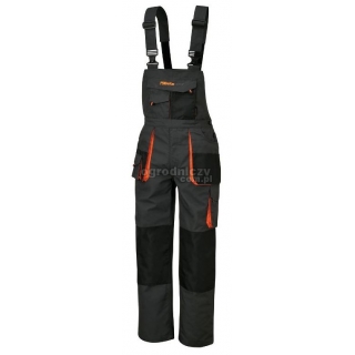 BETA Spodnie robocze na szelkach ze wstawkami Oxford szare model 7903E Seria EASY, Rozmiar: XL